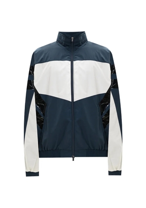 VETEMENTS tape-detail colour-block jacket - Blue