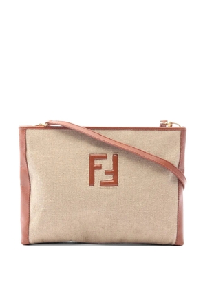 Fendi Pre-Owned FF logo cross body bag - Neutrals