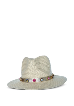 Kurt Geiger Octavia embellished fedora - Neutrals