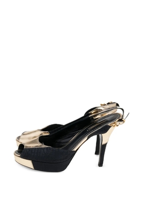 Louis Vuitton Pre-Owned Motard Piccadilly slingback sandals - Black