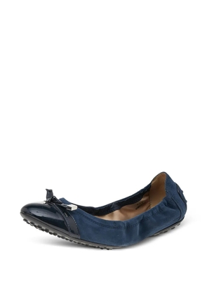 Tod's Vintage bow-detail ballet flats - Blue