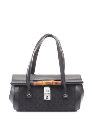 Gucci Pre-Owned Bamboo GG canvas handbag - Black