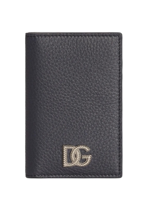 Dolce & Gabbana card holder in calfskin with logo - Blue
