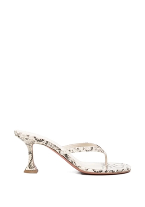 Amina Muaddi Juliette snake-effect sandals - Neutrals