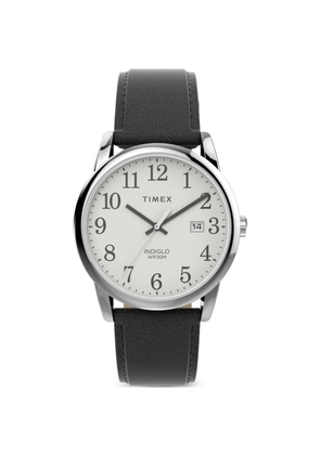 TIMEX Easy Reader round-face leather-strap 35mmwatch - White