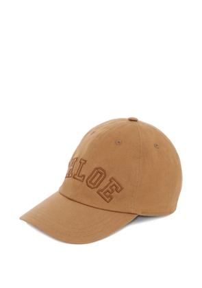 Chloé logo-embroidered cap - Neutrals
