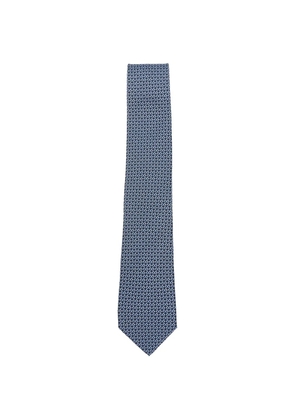 Ferragamo Chicca Gancini-pattern tie - Blue
