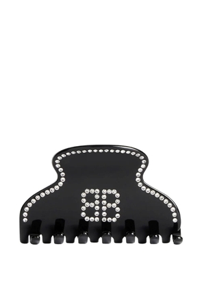 Balenciaga crystal-embellished claw hair clip - Black