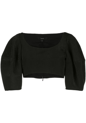 Ellery Neatly Labeled Buccle crop top - Black