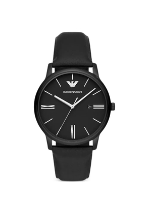 Emporio Armani minimalist 42mm watch - Black