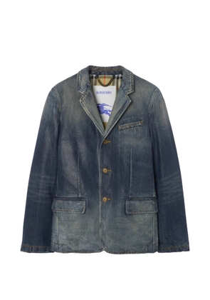 Burberry coated-denim tailored Jacket - Blue
