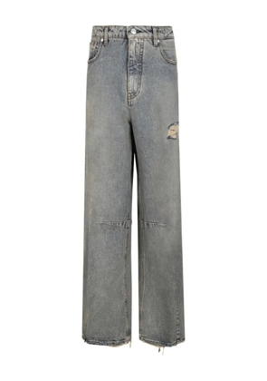 Nine In The Morning distressed frayed-hem trousers - Grey