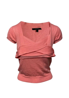 Gucci Pre-Owned weave-detail knitted blouse - Pink