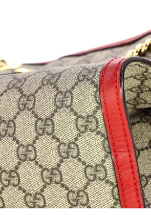 Gucci Pre-Owned Padlock Chain GG Coated Canvas with Leather Medium tote bag - Red