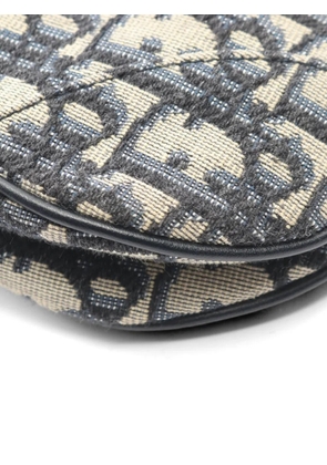 Christian Dior Pre-Owned 2010s Oblique Saddle shoulder bag - Blue