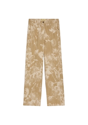 MOMONÌ Aguila jacquard trousers - Neutrals