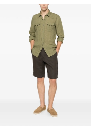 Alley Docks 963 western-style chest-pocket shirt - Green
