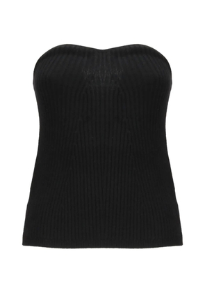 IRREPLACEABLE ribbed-knit strapless top - Black