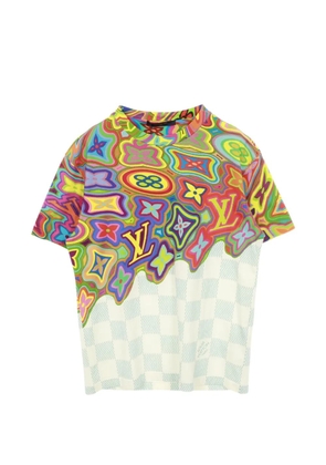 Louis Vuitton Pre-Owned 2000s Printed Damier T-shirt - Neutrals