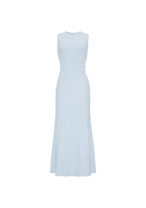 Adam Lippes Sloan pointelle-knit maxi dress - Blue