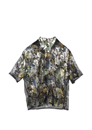 Louis Vuitton Pre-Owned 2010s layered flower shirt - Black