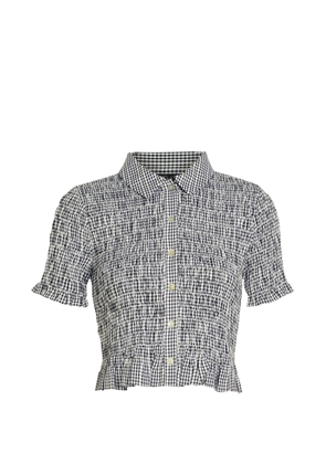 Rails Alton shirred cropped shirt - Black