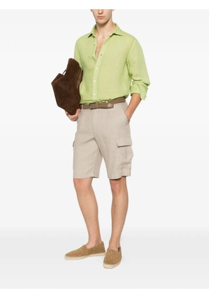 120% Lino long-sleeve shirt - Green