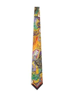Versace printed silk tie - Purple