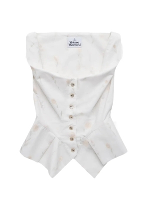 Vivienne Westwood Monday floral-print corset top - White