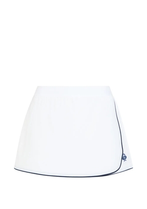 Varley Anaya contrast-piping wrap-style skort - White
