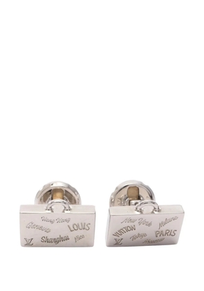 Louis Vuitton Pre-Owned 2017 logo-motif cufflinks - Silver