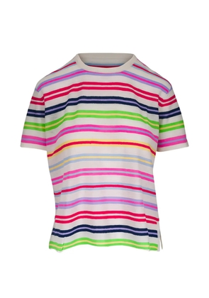 Majestic Filatures striped cashmere T-shirt - White
