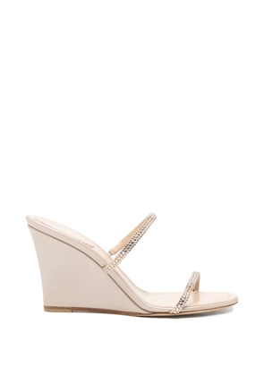 René Caovilla open-toe embellished sandals - Neutrals