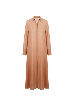SUPER BLOND cotton midi dress - Neutrals
