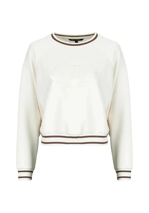 Armani Exchange logo-embroidered raglan-sleeve sweatshirt - White