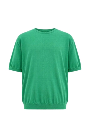 Malo fine-knit short-sleeve T-shirt - Green