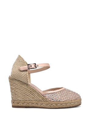 Le Silla Gilda crystal-embellished wedge sandals - Neutrals