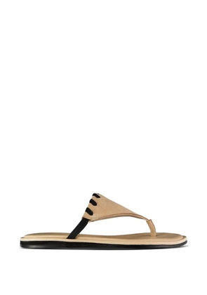 Yuzefi Maris whipstitch-trim flip flops - Neutrals