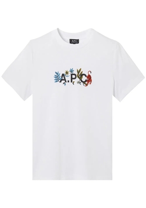 A.P.C. logo-print T-shirt - White
