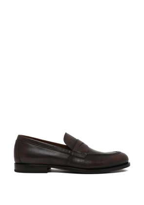 Fabi British penny-slot almond-toe loafers - Black