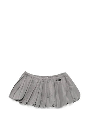 Miu Miu pleated puff-ball mini skirt - Grey