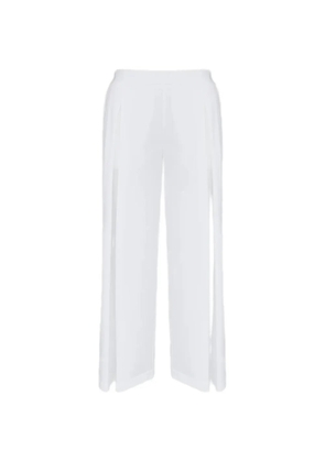 Lorena Antoniazzi side-slit wide-leg palazzo pants - White