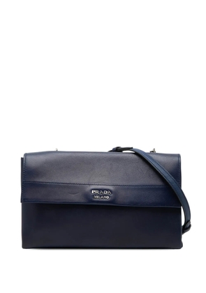 Prada Pre-Owned 2010-2026 Soft Calf Double Turnlock crossbody bag - Blue