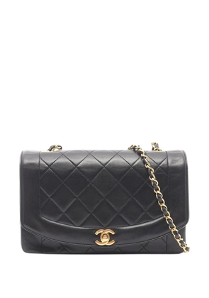 CHANEL Pre-Owned 1989-1991 Medium Lambskin Diana Flap crossbody bag - Black