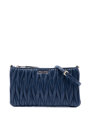 Miu Miu Pre-Owned 2000-2026 Matelasse Nappa crossbody bag - Blue