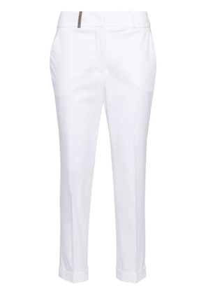 Peserico high-waist cropped trousers - White