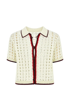 Forte Forte crochet-knit short-sleeve shirt - Neutrals