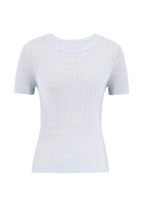 SABLYN Isolde C pointelle-knit T-shirt - Blue