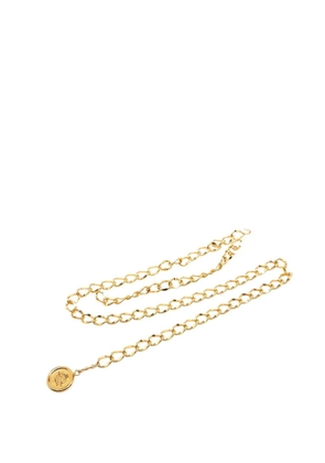 CHANEL Pre-Owned 1980-1990 Gold Plated CC Medallion Chain belt