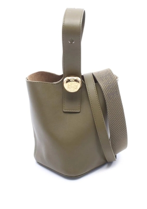 Loewe Pre-Owned 2010-2026 Mini Grained Calfskin Pebble Bucket Bag satchel - Green